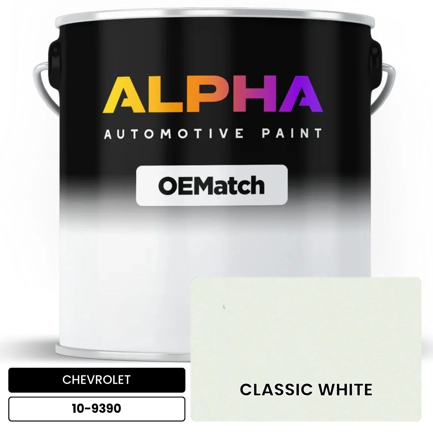 CHEVROLET CLASSIC WHITE 10-9390 OEMatch Basecoat