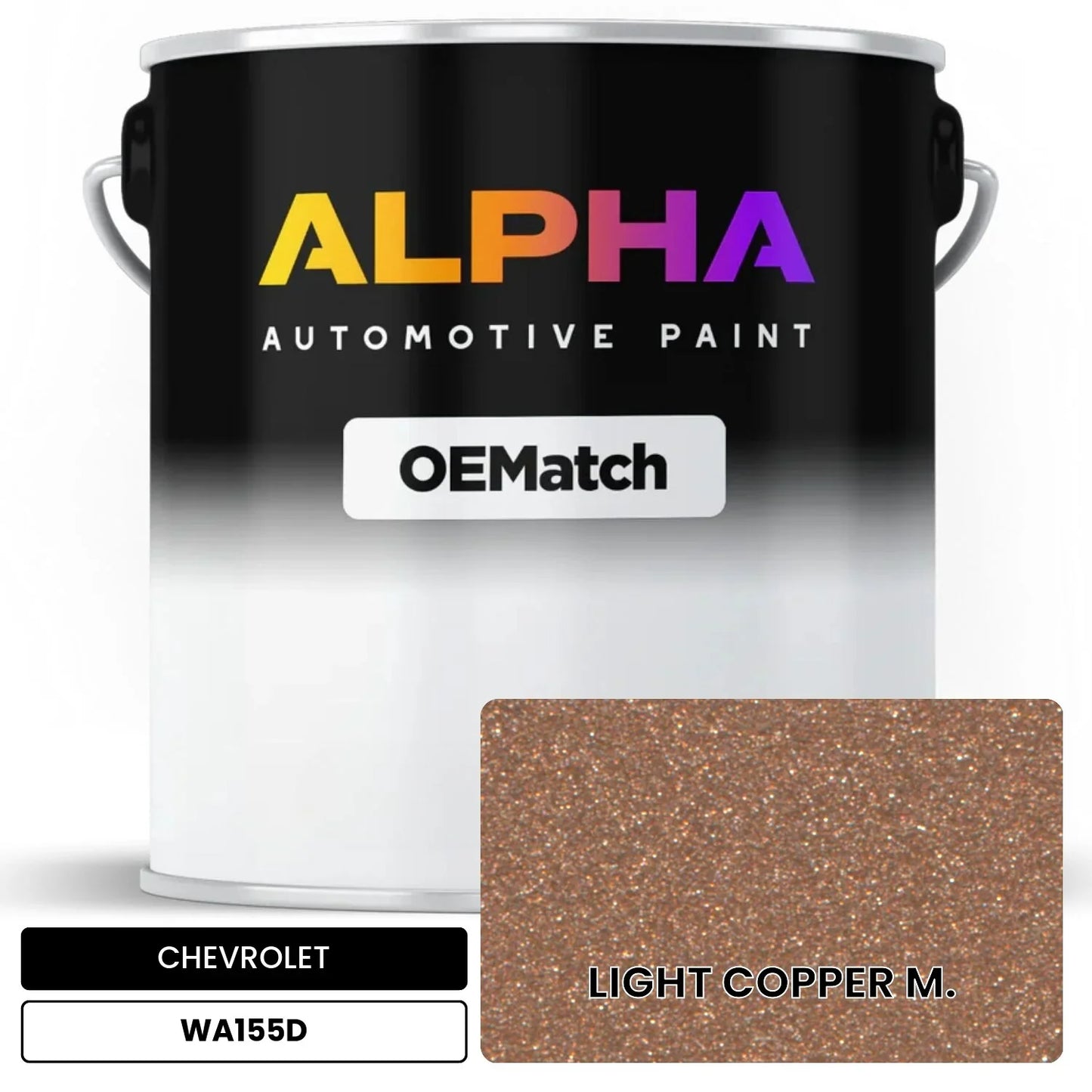 CHEVROLET LIGHT COPPER M. WA155D OEMatch Basecoat