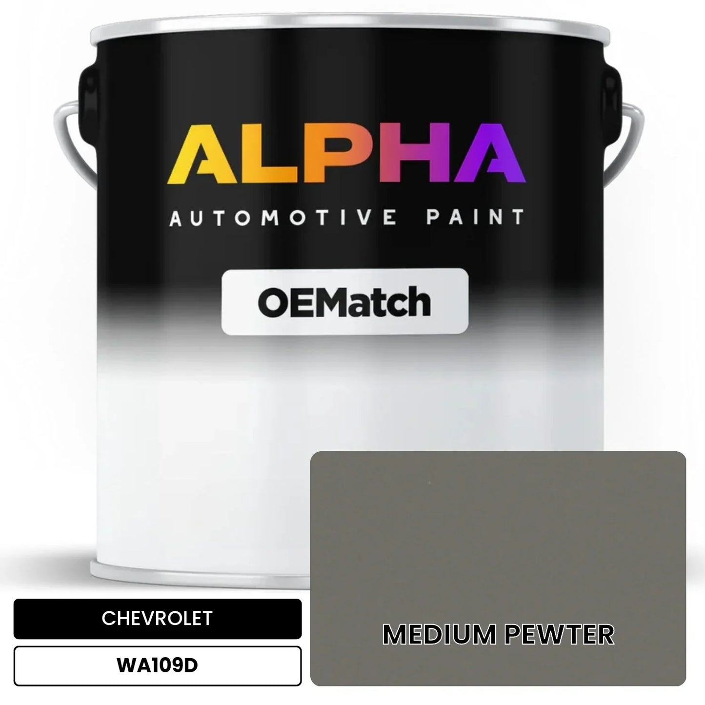 CHEVROLET MEDIUM PEWTER WA109D OEMatch Basecoat