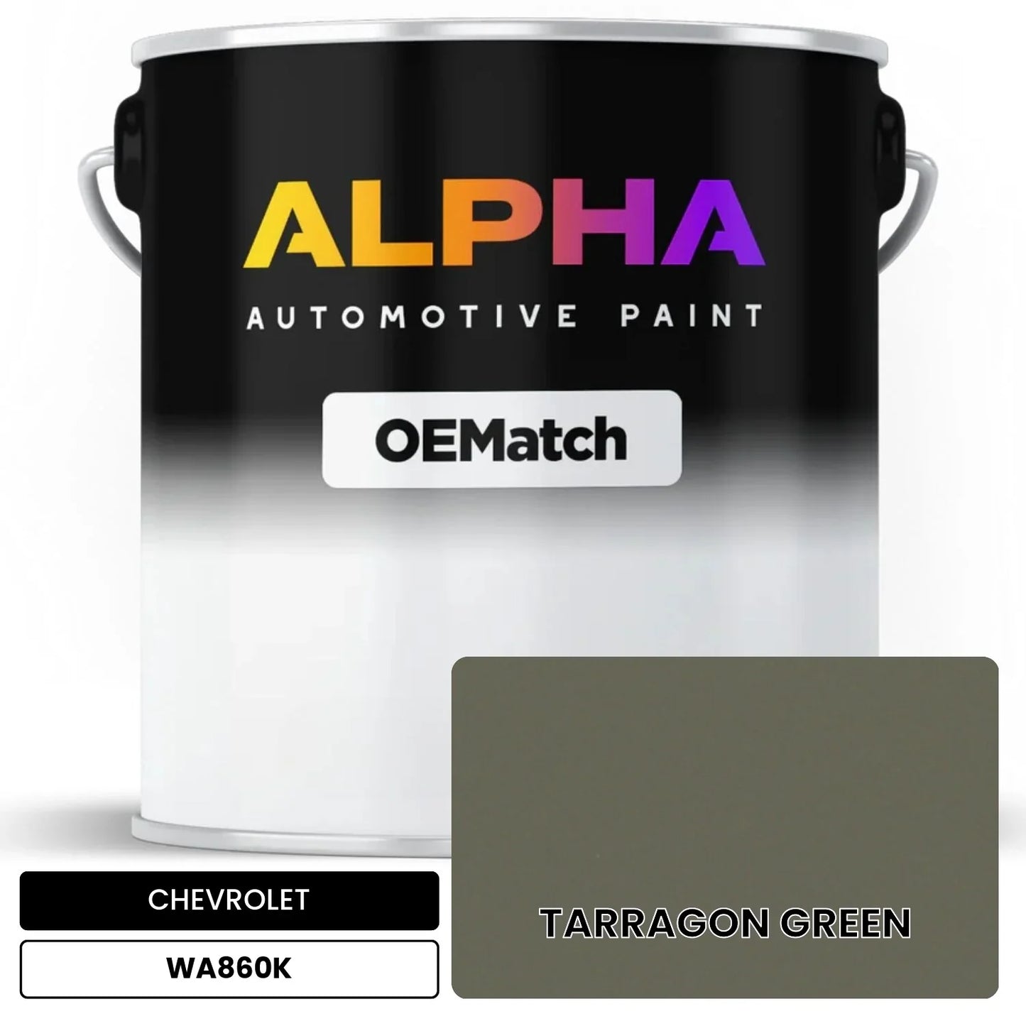 CHEVROLET TARRAGON GREEN WA860K OEMatch Basecoat