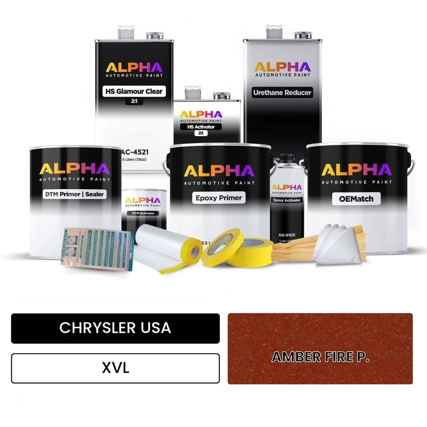 CHRYSLER USA AMBER FIRE P. XVL OEMatch Vehicle Paint Kit