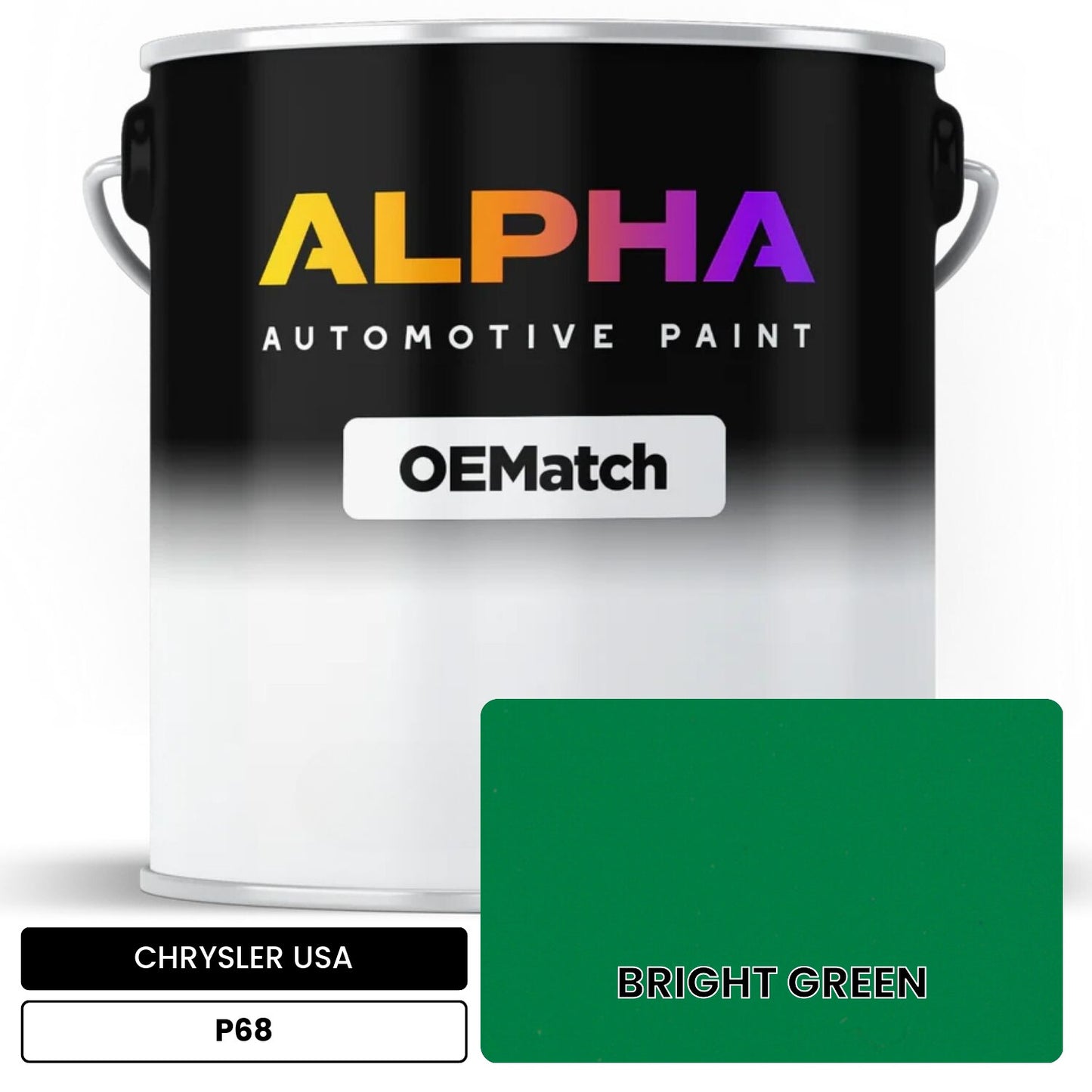 CHRYSLER USA BRIGHT GREEN P68 OEMatch Basecoat