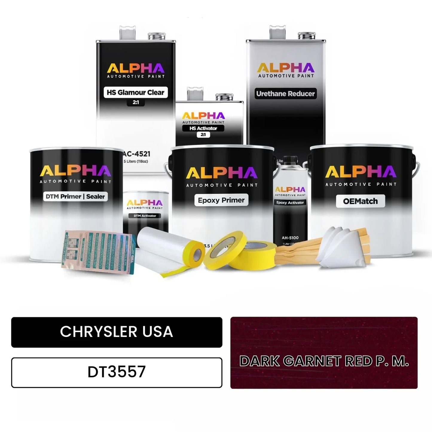 CHRYSLER USA DARK GARNET RED P. M. DT3557 OEMatch Vehicle Paint Kit
