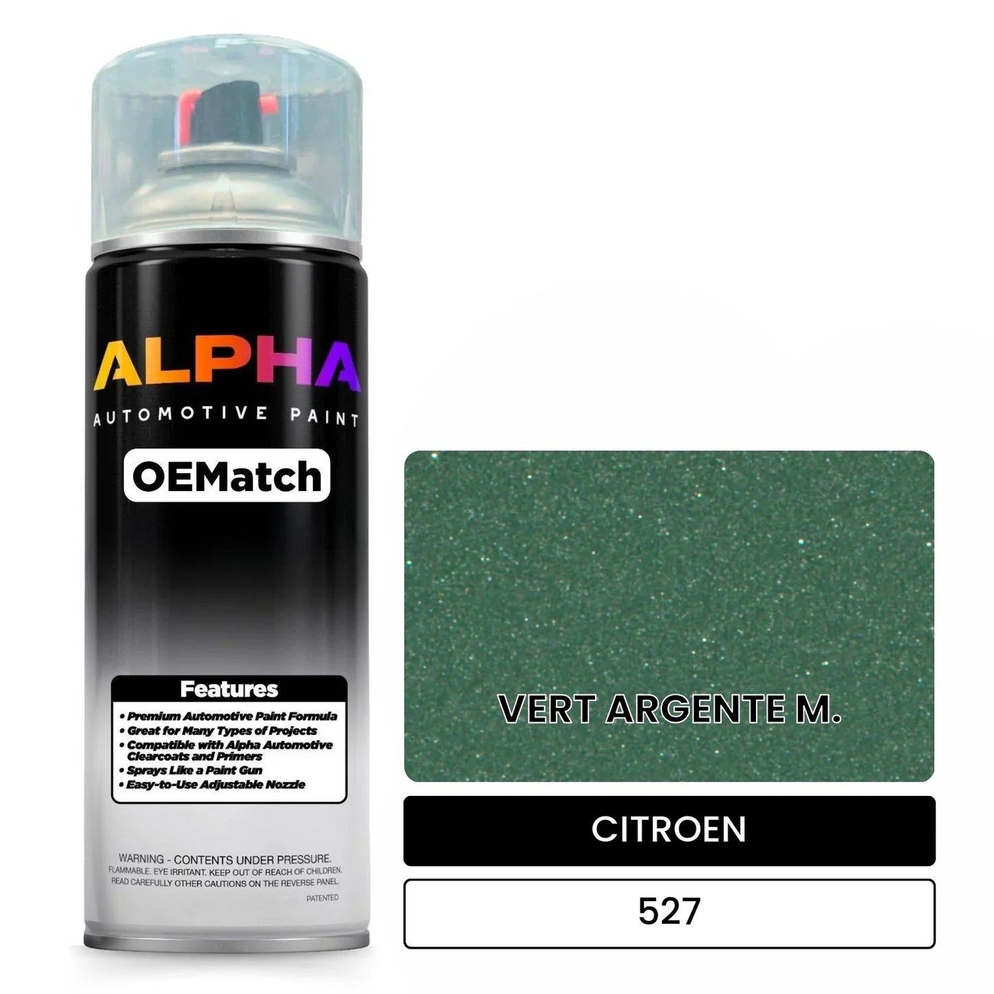 CITROEN VERT ARGENTE M. 527 OEMatch Spraycan