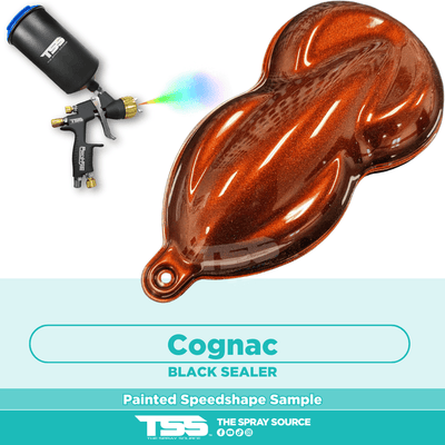 Cognac Pre-Sprayed Speedshape Paint Sample (Black Ground Coat) - The Spray Source - Alpha Pigments