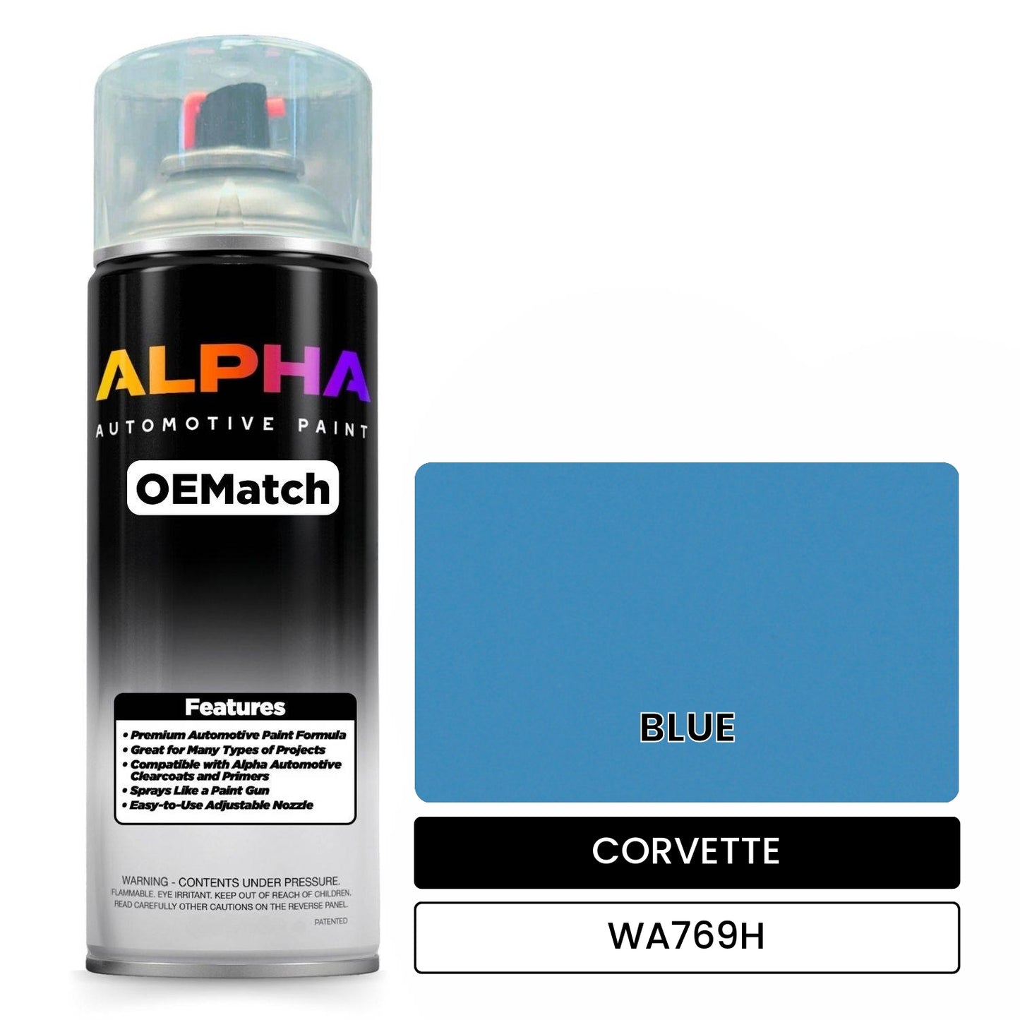 CORVETTE BLUE WA769H OEMatch Spraycan