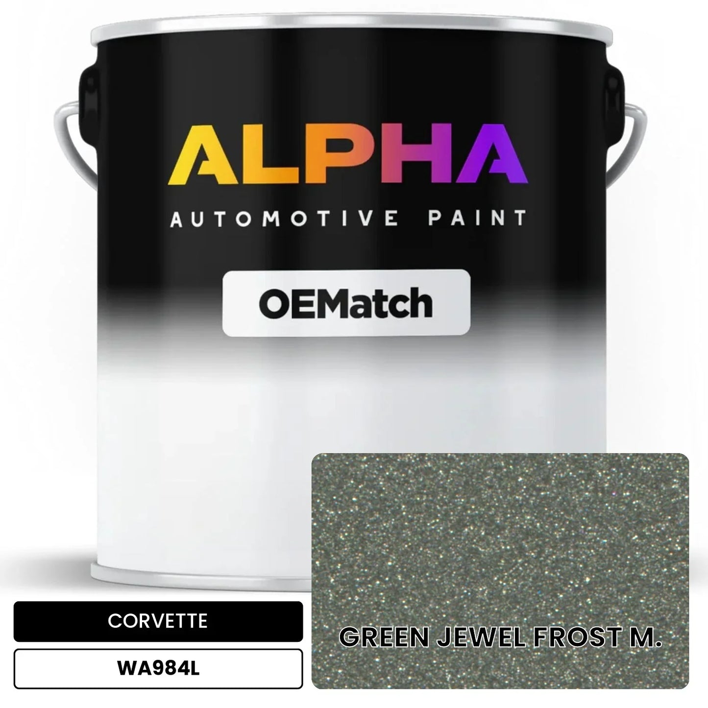 CORVETTE GREEN JEWEL FROST M. WA984L OEMatch Basecoat