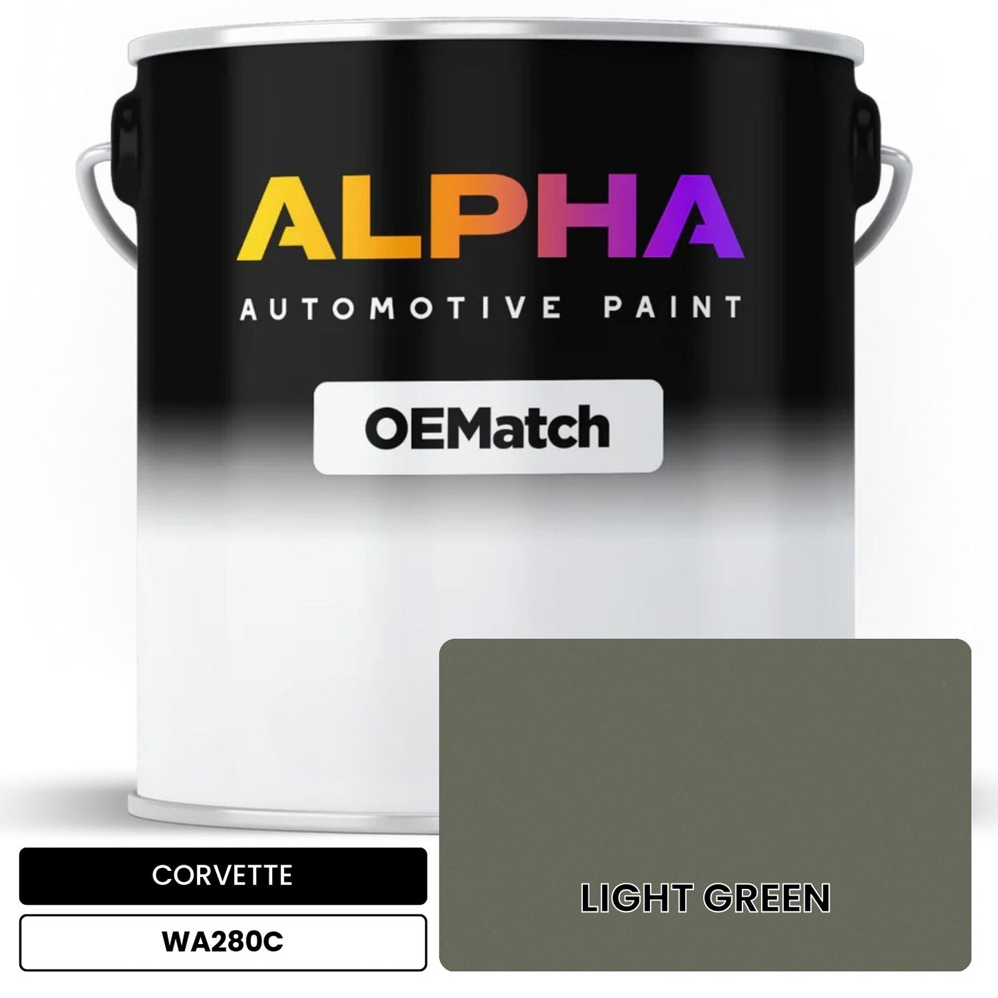CORVETTE LIGHT GREEN WA280C OEMatch Basecoat
