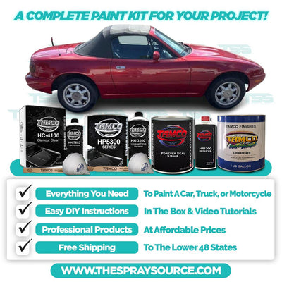 Courage Red Extra Large Car Kit (White Ground Coat) - The Spray Source - Tamco Paint