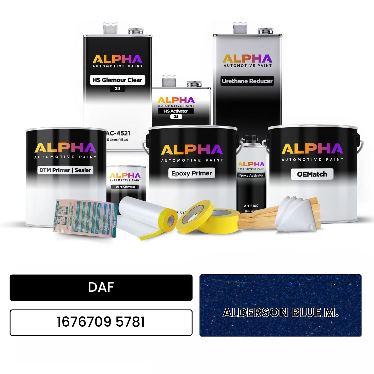DAF ALDERSON BLUE M. 1676709 5781 OEMatch Vehicle Paint Kit