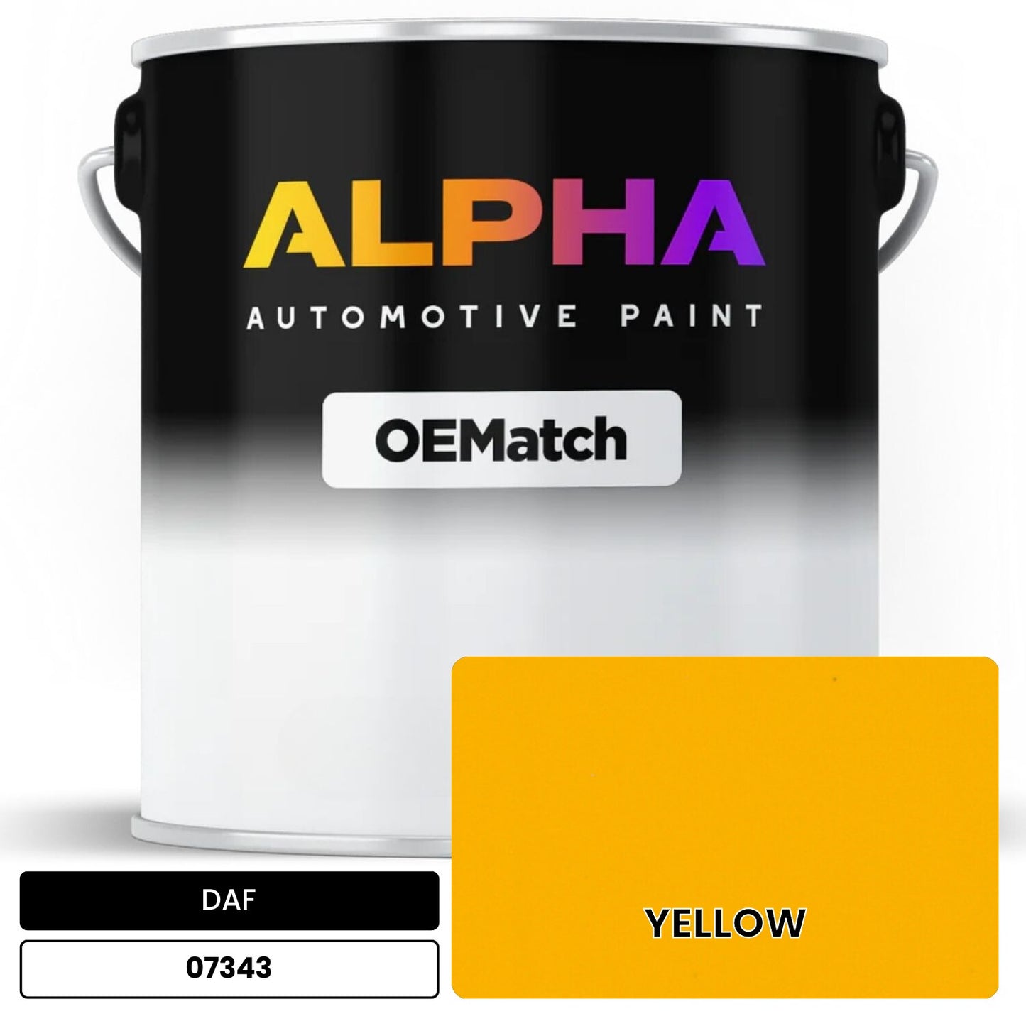 DAF YELLOW 07343 OEMatch Basecoat