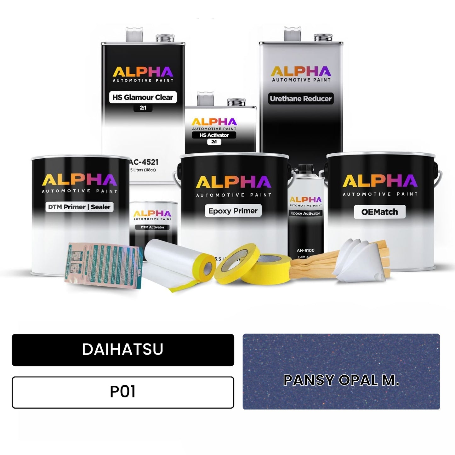 DAIHATSU PANSY OPAL M. P01 OEMatch Vehicle Paint Kit