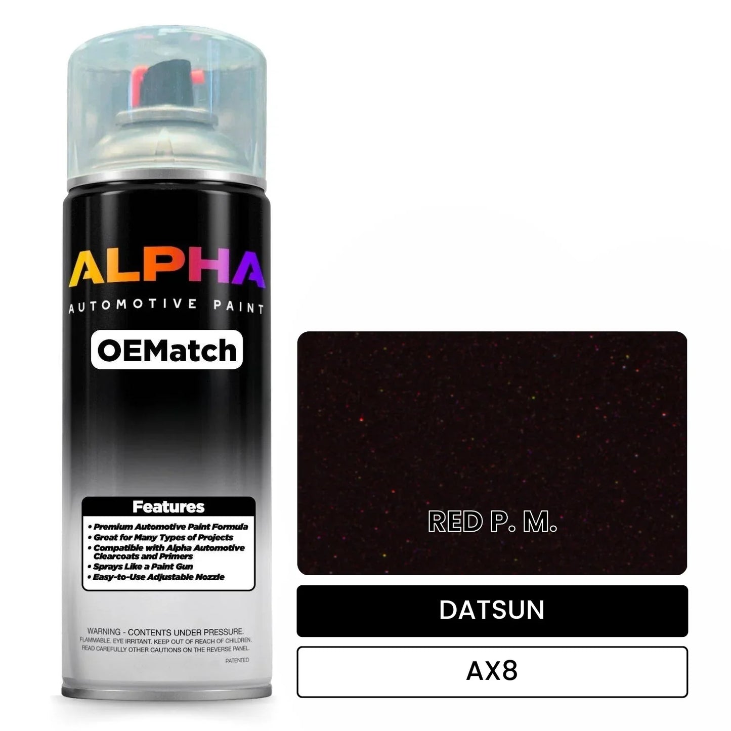 DATSUN RED P. M. AX8 OEMatch Spraycan