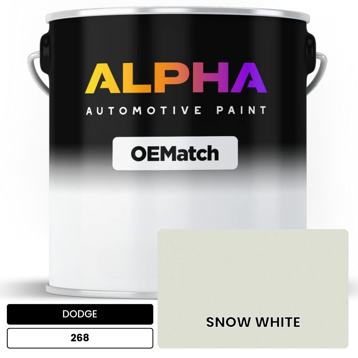 DODGE SNOW WHITE 268 OEMatch Basecoat