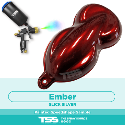 Ember Candy Pearl Pre-Sprayed Speedshape Paint Sample (Black Ground Coat) - The Spray Source - Tamco Paint