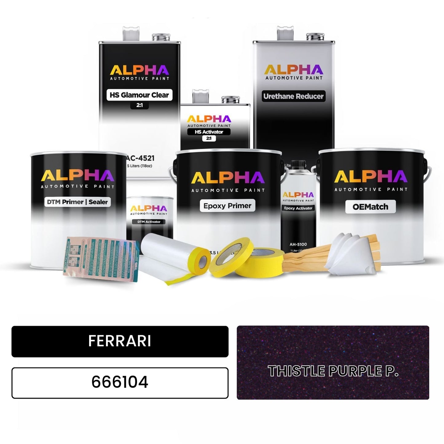 FERRARI THISTLE PURPLE P. 666104 OEMatch Vehicle Paint Kit