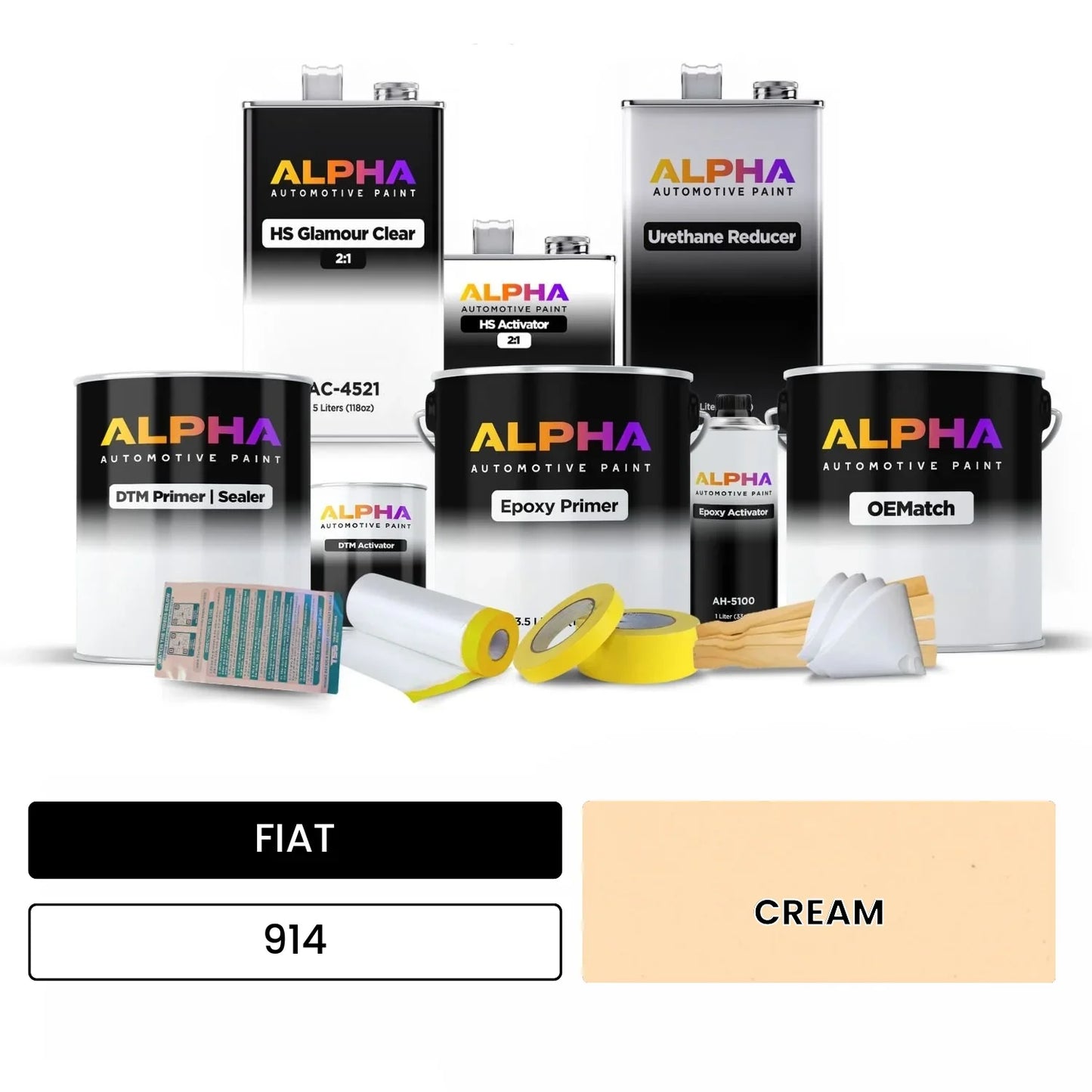 FIAT CREAM 914 OEMatch Vehicle Paint Kit
