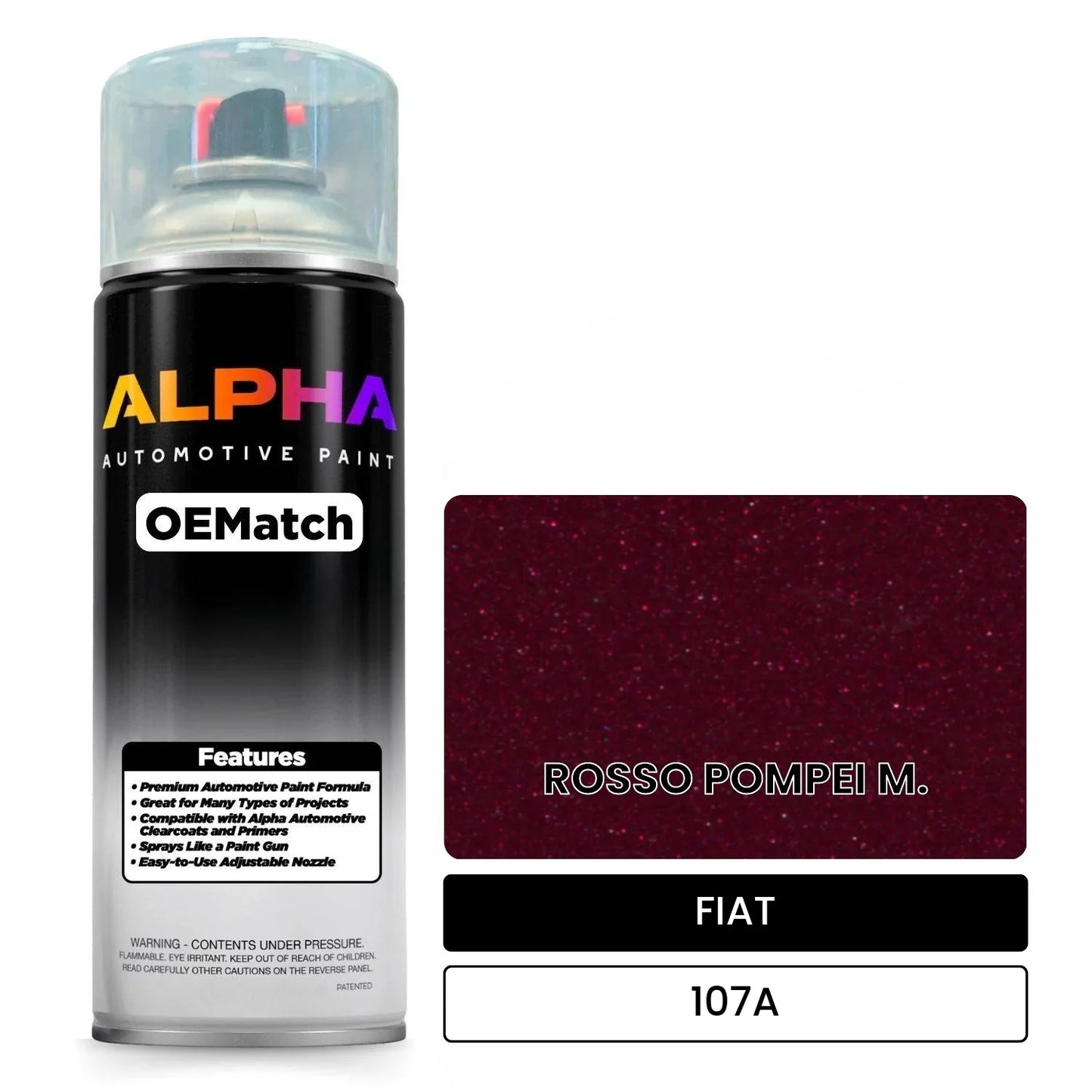 FIAT ROSSO POMPEI M. 107A OEMatch Spraycan