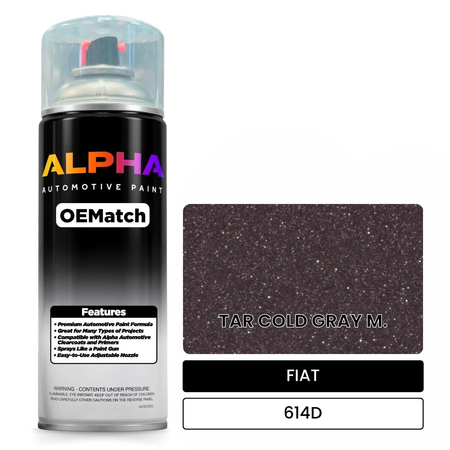 FIAT TAR COLD GRAY M. 614D OEMatch Spraycan