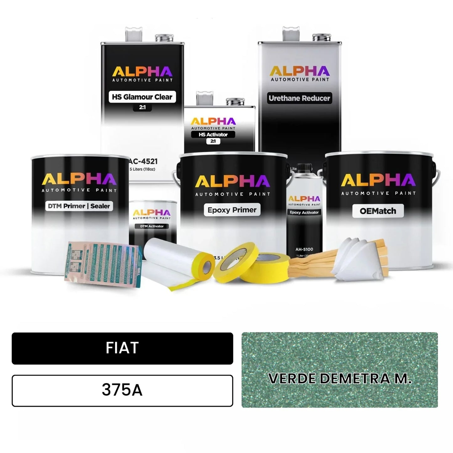 FIAT VERDE DEMETRA M. 375A OEMatch Vehicle Paint Kit