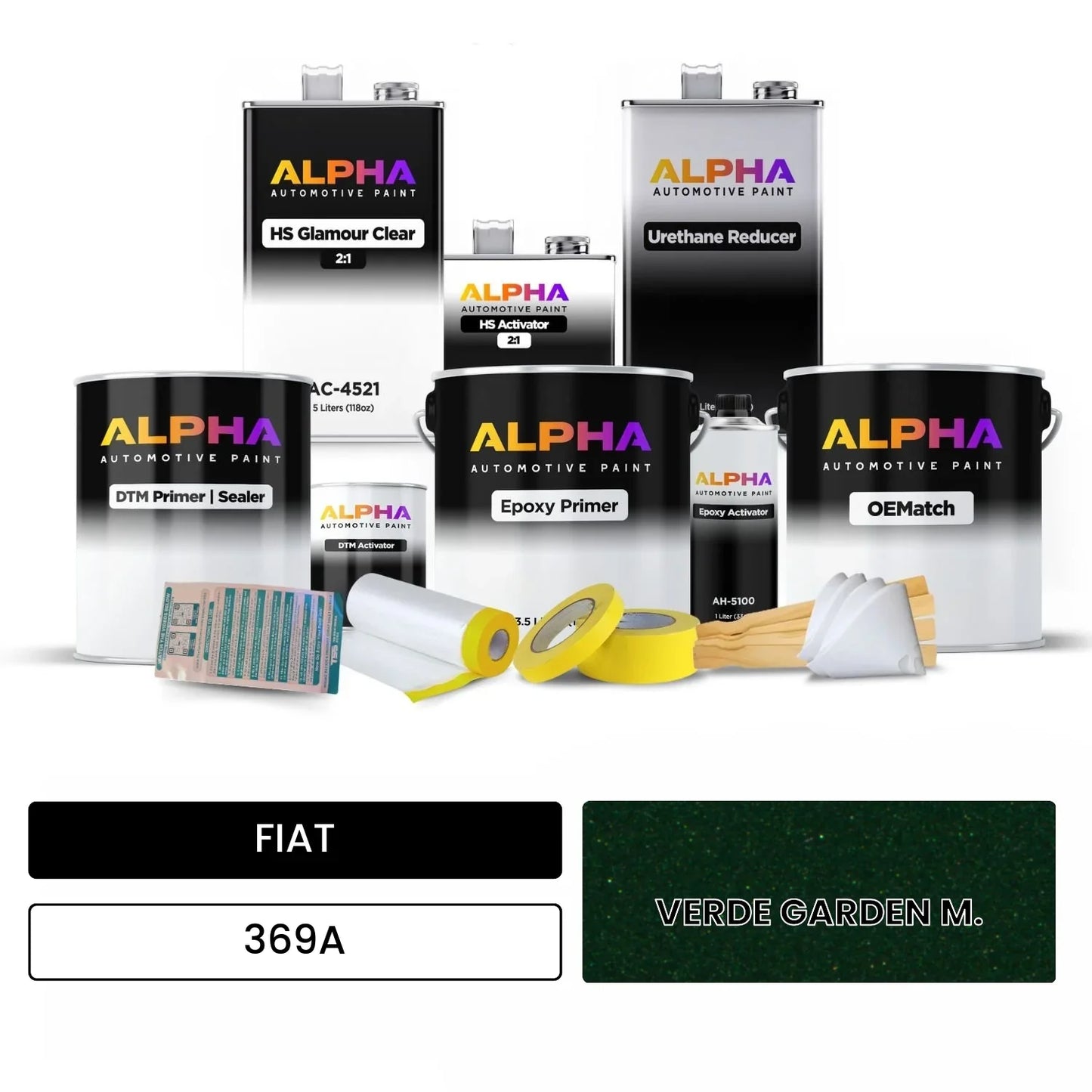 FIAT VERDE GARDEN M. 369A OEMatch Vehicle Paint Kit