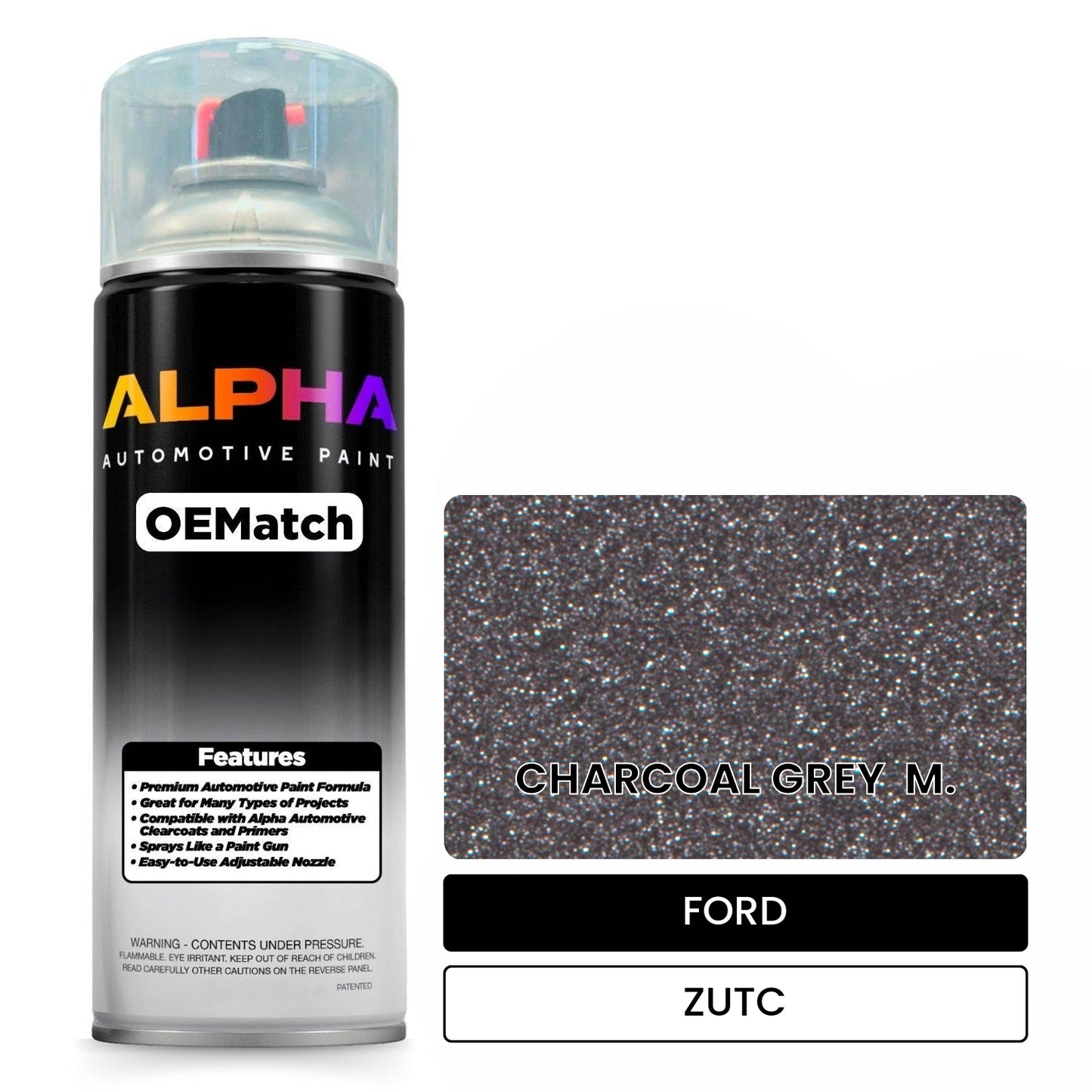 FORD CHARCOAL GREY M. ZUTC OEMatch Spraycan