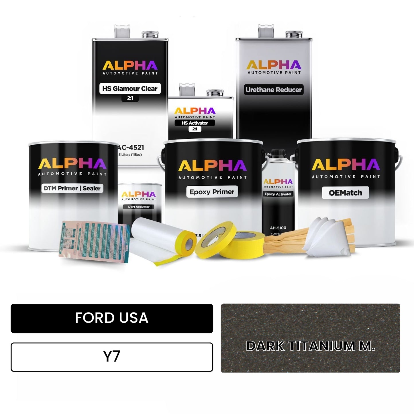 FORD USA DARK TITANIUM M. Y7 OEMatch Vehicle Paint Kit