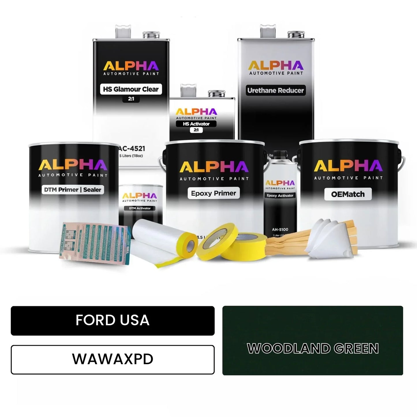 FORD USA WOODLAND GREEN WAWAXPD OEMatch Vehicle Paint Kit