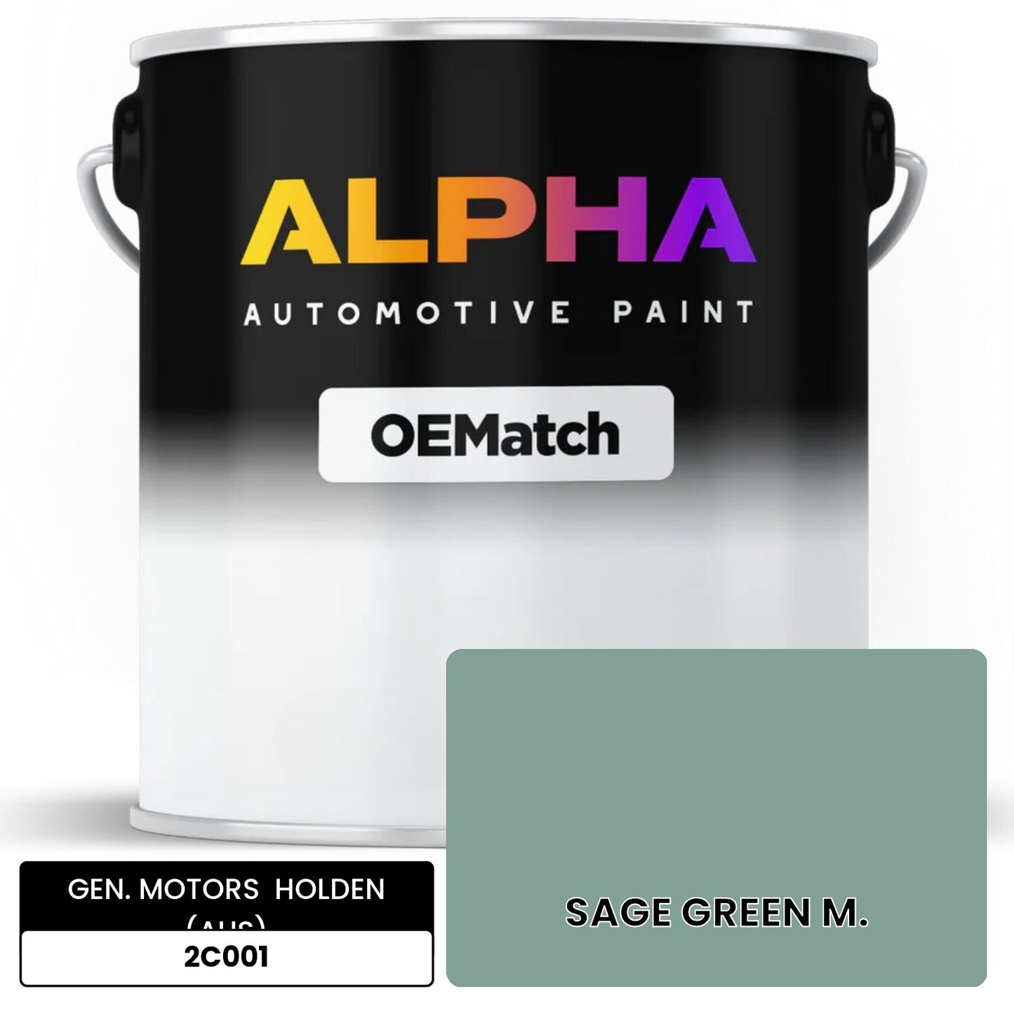 GEN. MOTORS HOLDEN (AUS) SAGE GREEN M. 2C001 OEMatch Basecoat