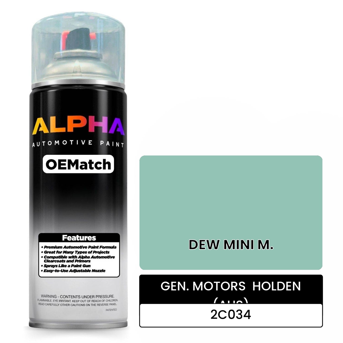GEN. MOTORS HOLDEN (AUS) DEW MINI M. 2C034 OEMatch Spraycan