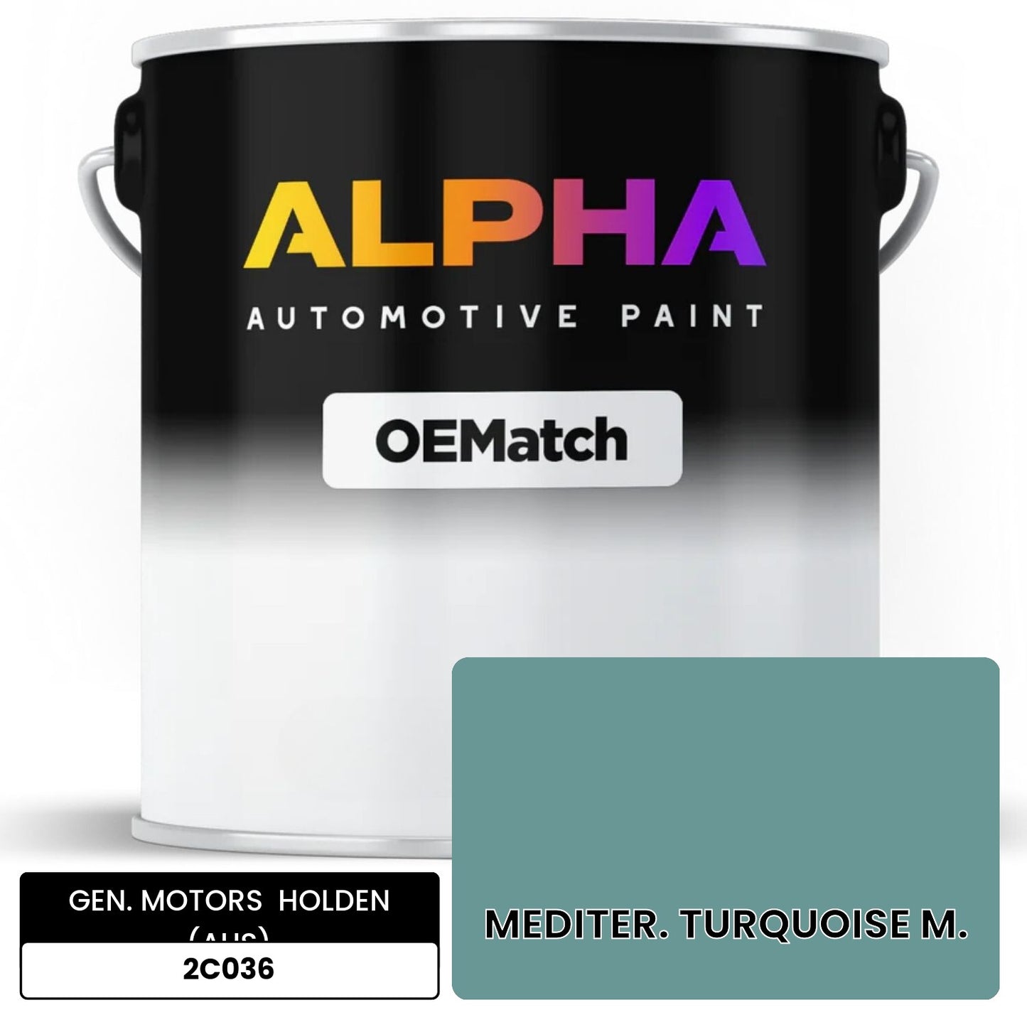 GEN. MOTORS HOLDEN (AUS) MEDITER. TURQUOISE M. 2C036 OEMatch Basecoat