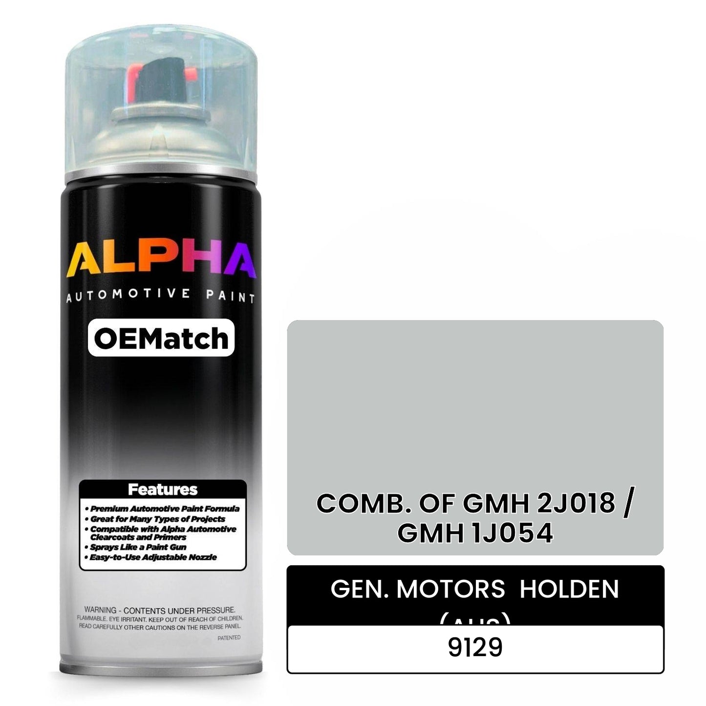 GEN. MOTORS HOLDEN (AUS) COMB. OF GMH 2J018 / GMH 1J054 9129 OEMatch Spraycan