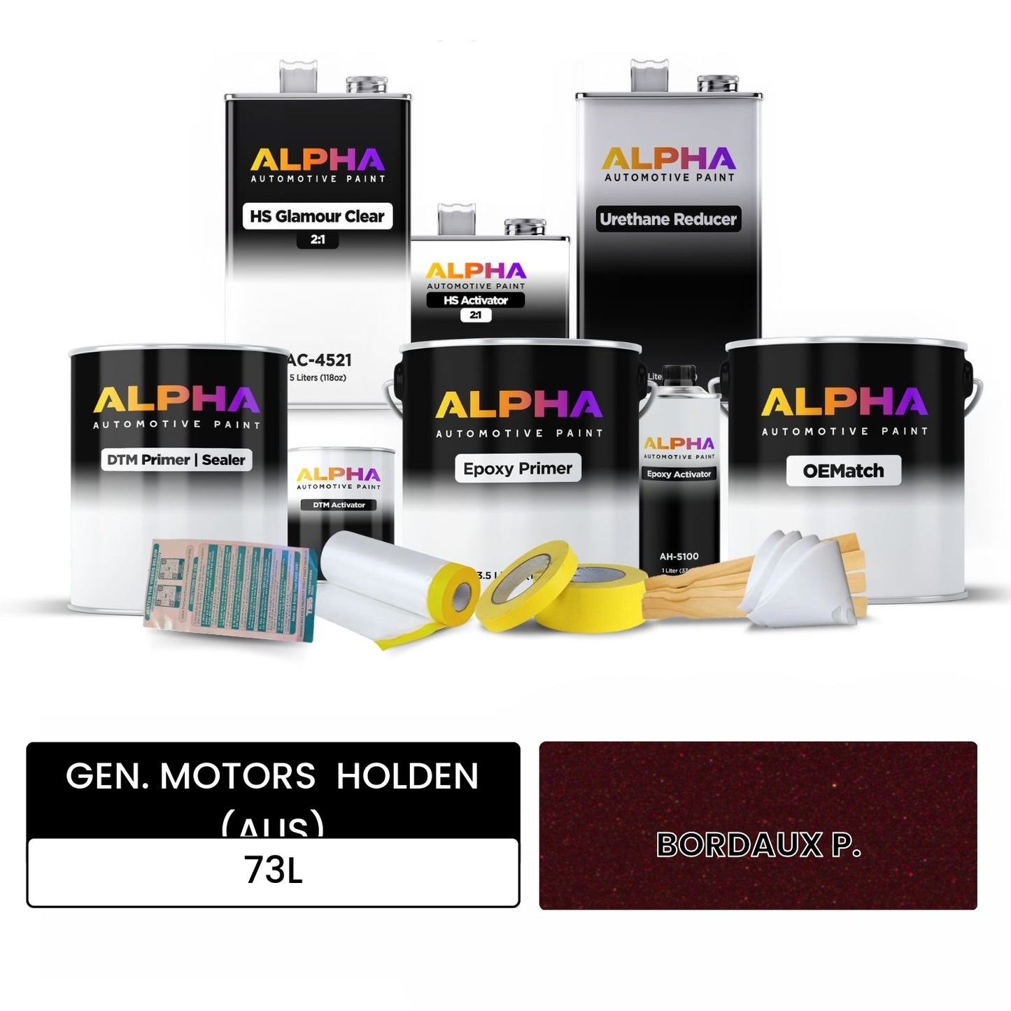 GEN. MOTORS HOLDEN (AUS) BORDAUX P. 73L OEMatch Vehicle Paint Kit