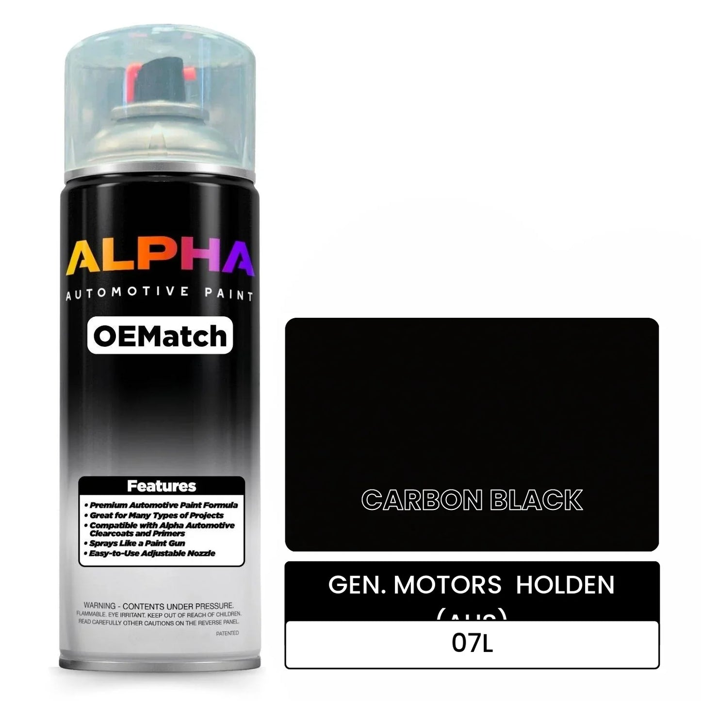 GEN. MOTORS HOLDEN (AUS) CARBON BLACK 07L OEMatch Spraycan