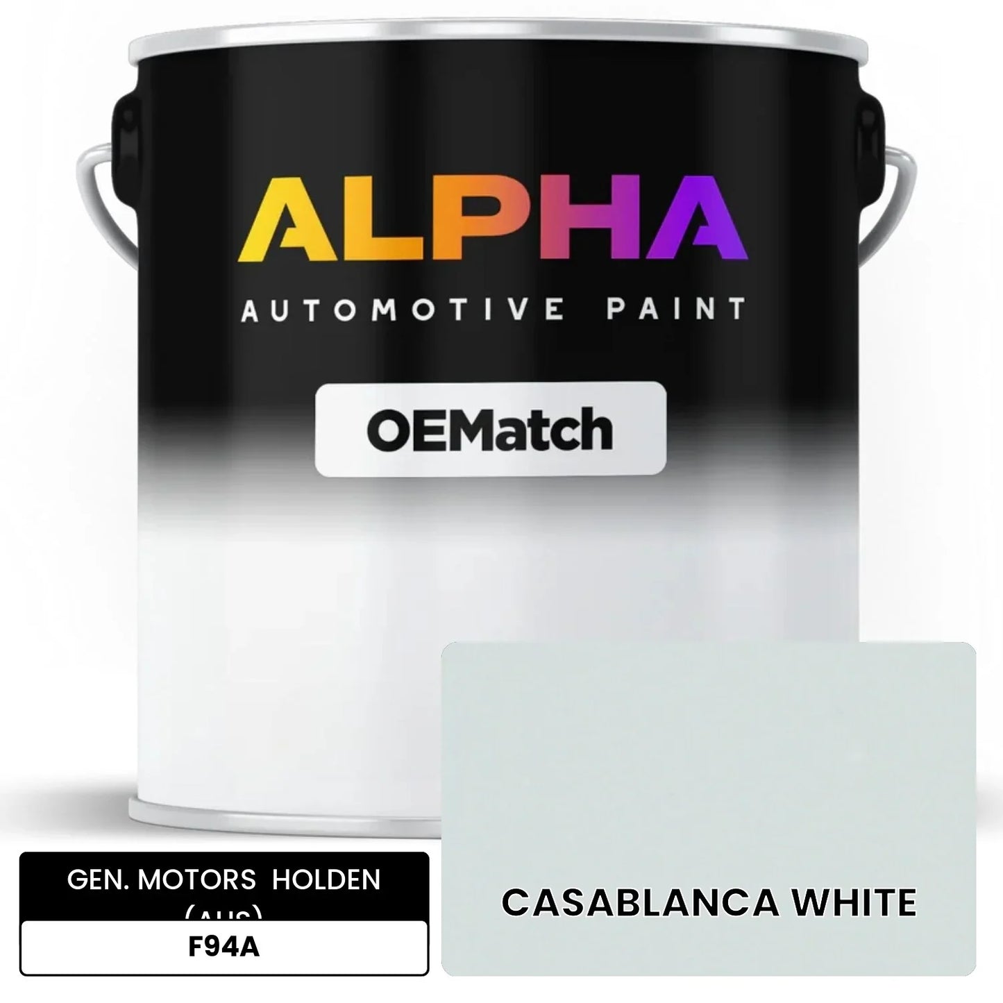 GEN. MOTORS HOLDEN (AUS) CASABLANCA WHITE F94A OEMatch Basecoat