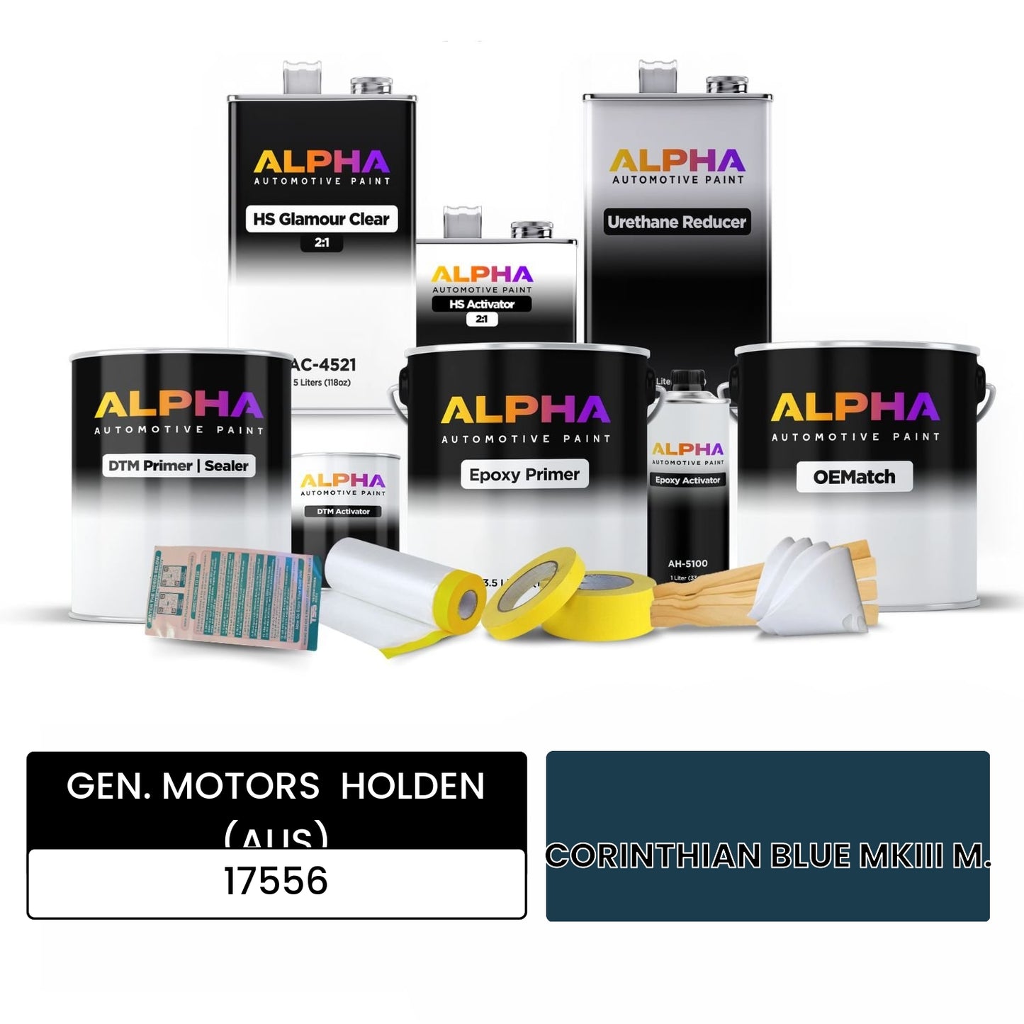 GEN. MOTORS HOLDEN (AUS) CORINTHIAN BLUE MKIII M. 17556 OEMatch Vehicle Paint Kit