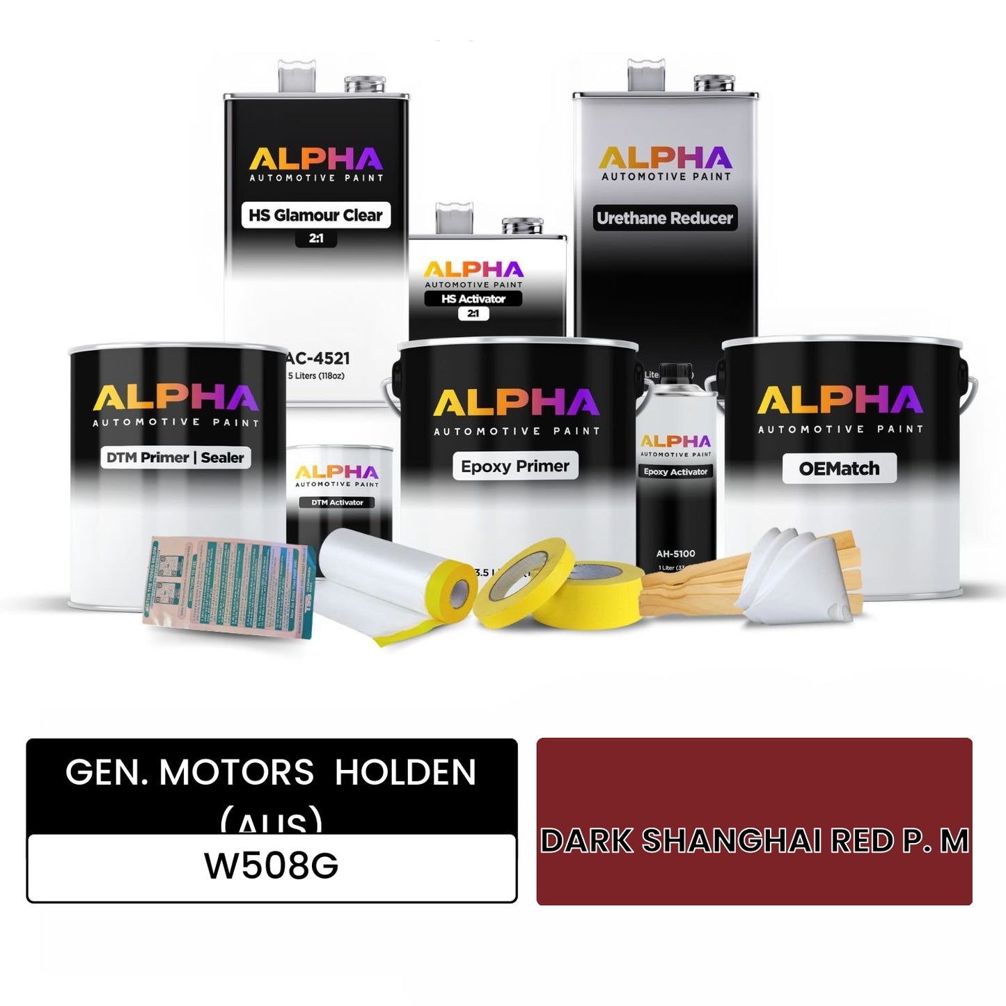 GEN. MOTORS HOLDEN (AUS) DARK SHANGHAI RED P. M W508G OEMatch Vehicle Paint Kit