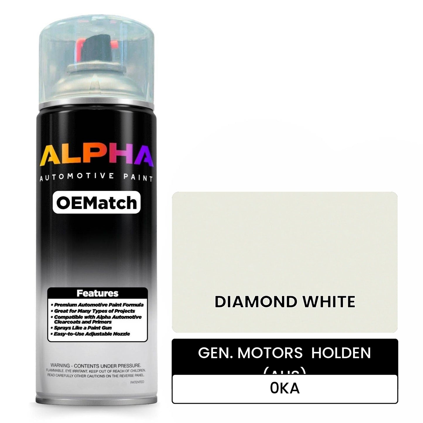 GEN. MOTORS HOLDEN (AUS) DIAMOND WHITE 0KA OEMatch Spraycan