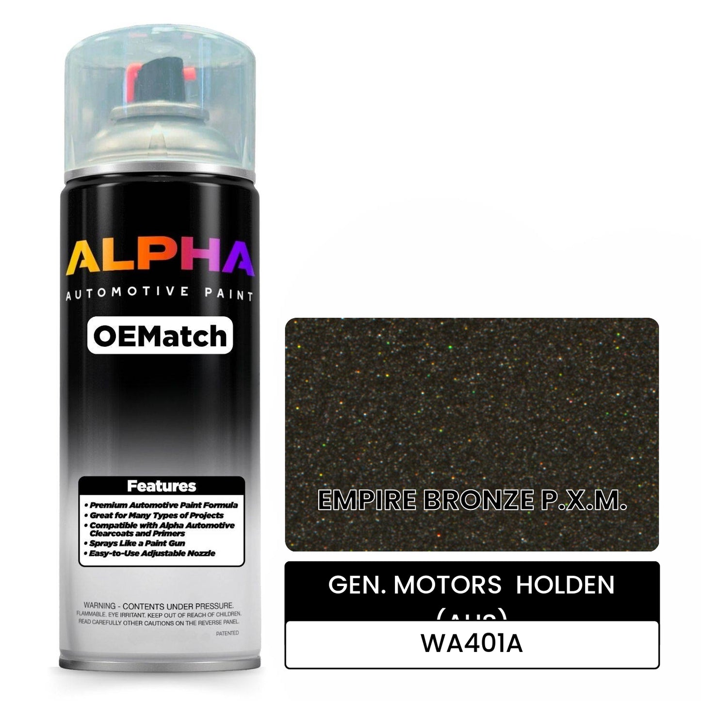 GEN. MOTORS HOLDEN (AUS) EMPIRE BRONZE P.X.M. WA401A OEMatch Spraycan