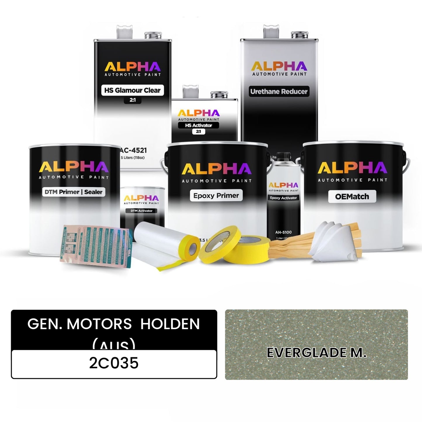 GEN. MOTORS HOLDEN (AUS) EVERGLADE M. 2C035 OEMatch Vehicle Paint Kit