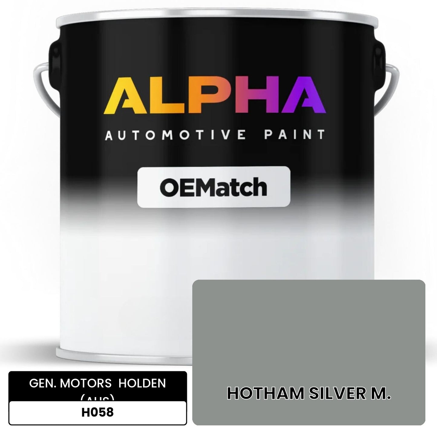 GEN. MOTORS HOLDEN (AUS) HOTHAM SILVER M. H058 OEMatch Basecoat