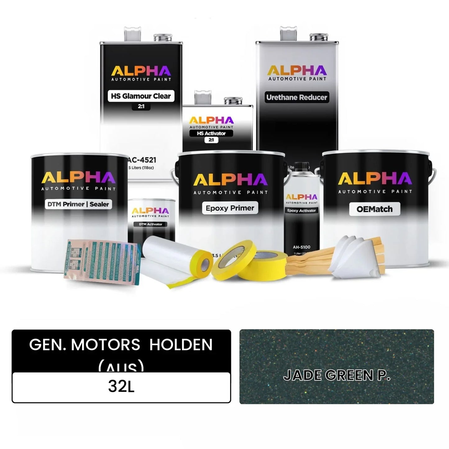 GEN. MOTORS HOLDEN (AUS) JADE GREEN P. 32L OEMatch Vehicle Paint Kit