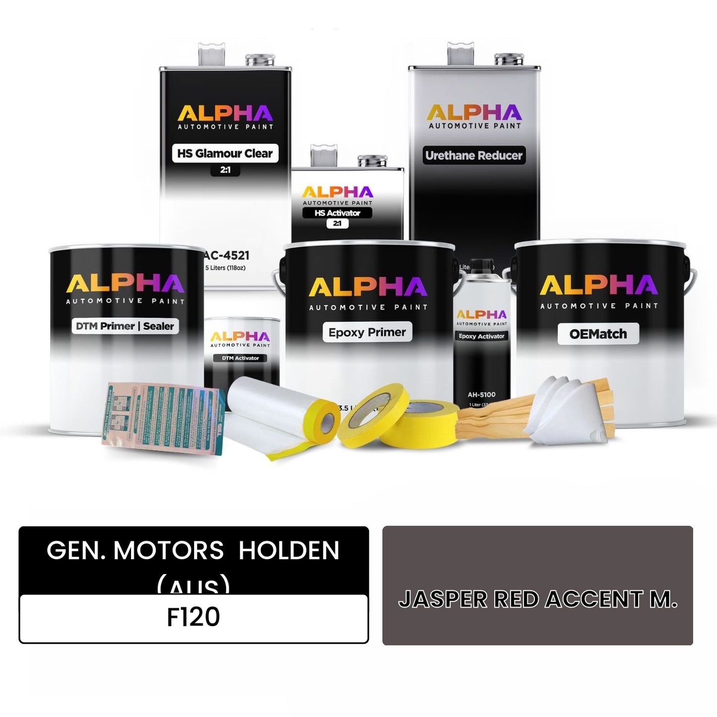 GEN. MOTORS HOLDEN (AUS) JASPER RED ACCENT M. F120 OEMatch Vehicle Paint Kit