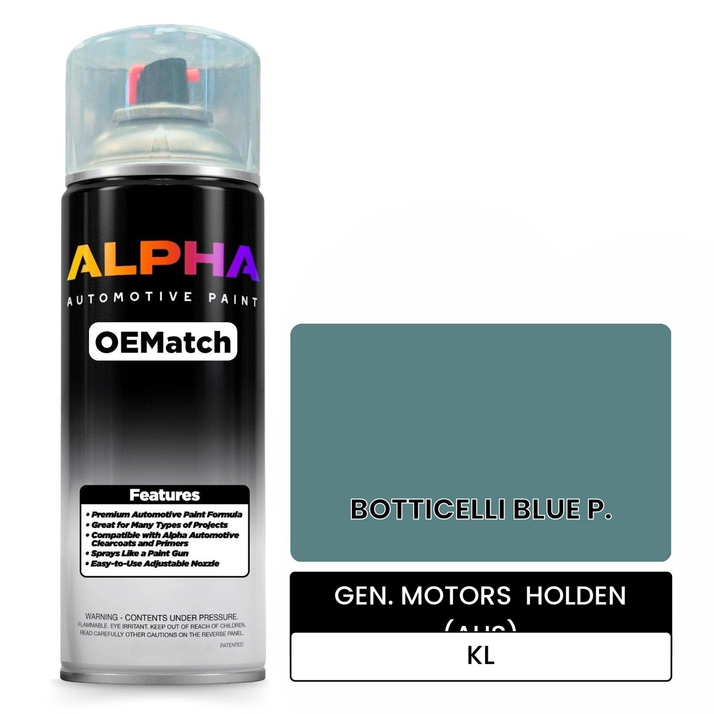 GEN. MOTORS HOLDEN (AUS) BOTTICELLI BLUE P. KL OEMatch Spraycan