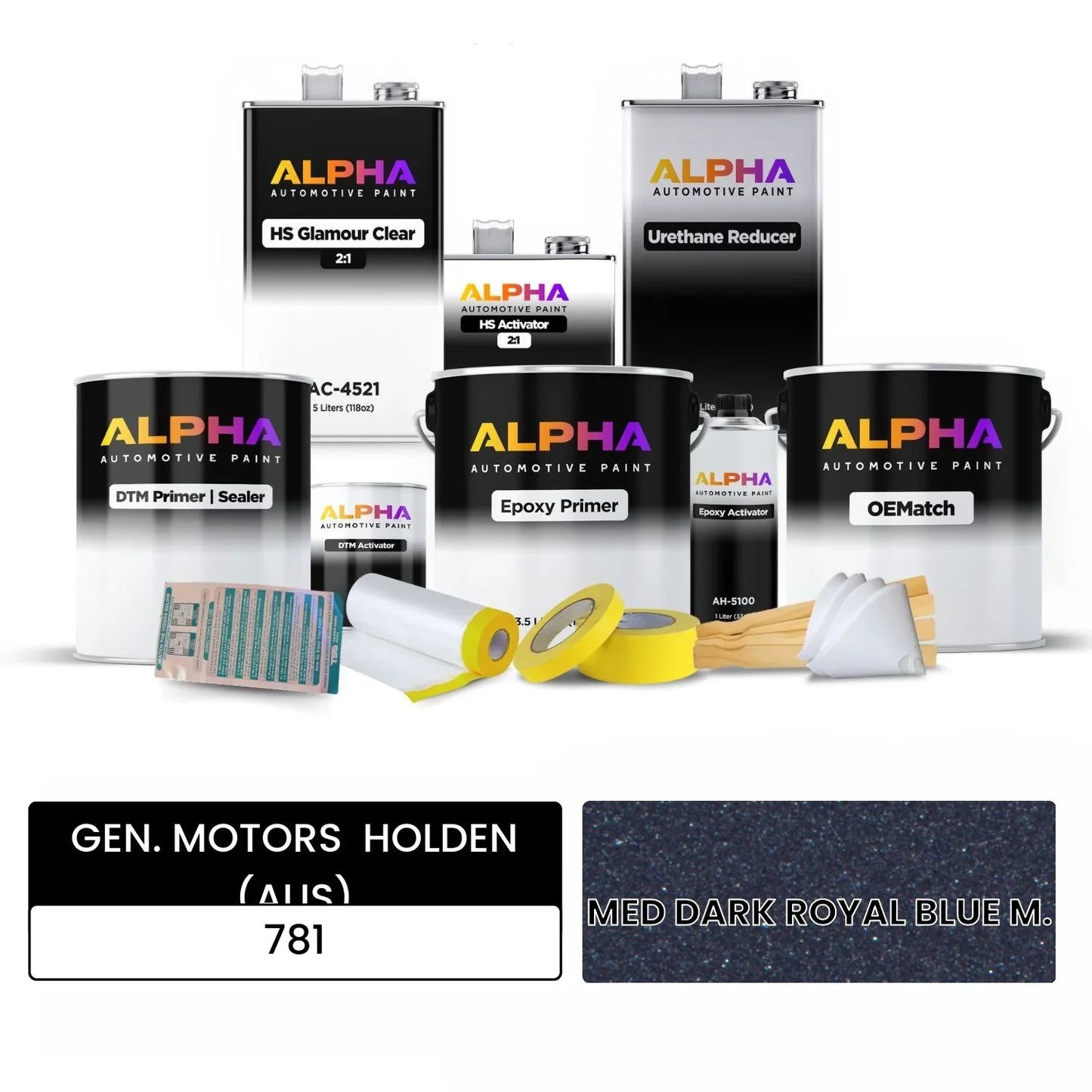 GEN. MOTORS HOLDEN (AUS) MED DARK ROYAL BLUE M. 781 OEMatch Vehicle Paint Kit