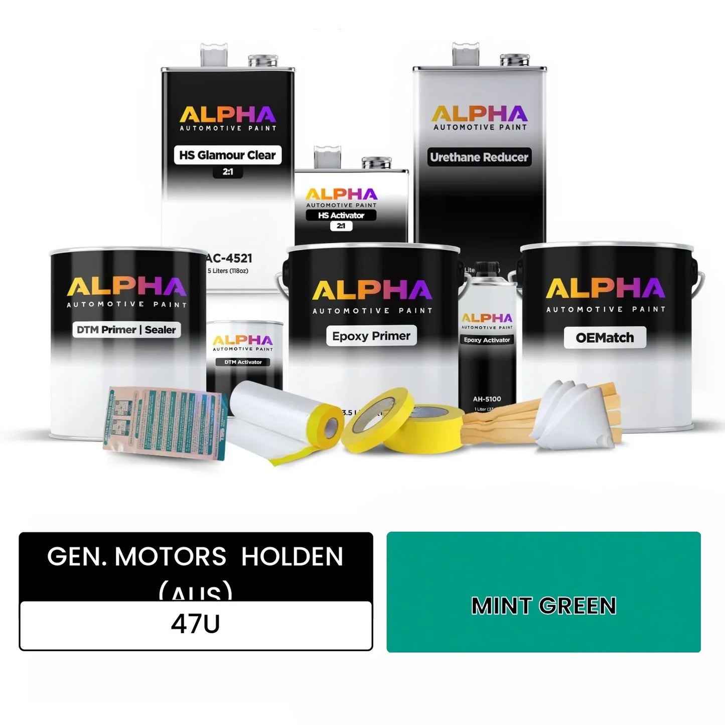 GEN. MOTORS HOLDEN (AUS) MINT GREEN 47U OEMatch Vehicle Paint Kit