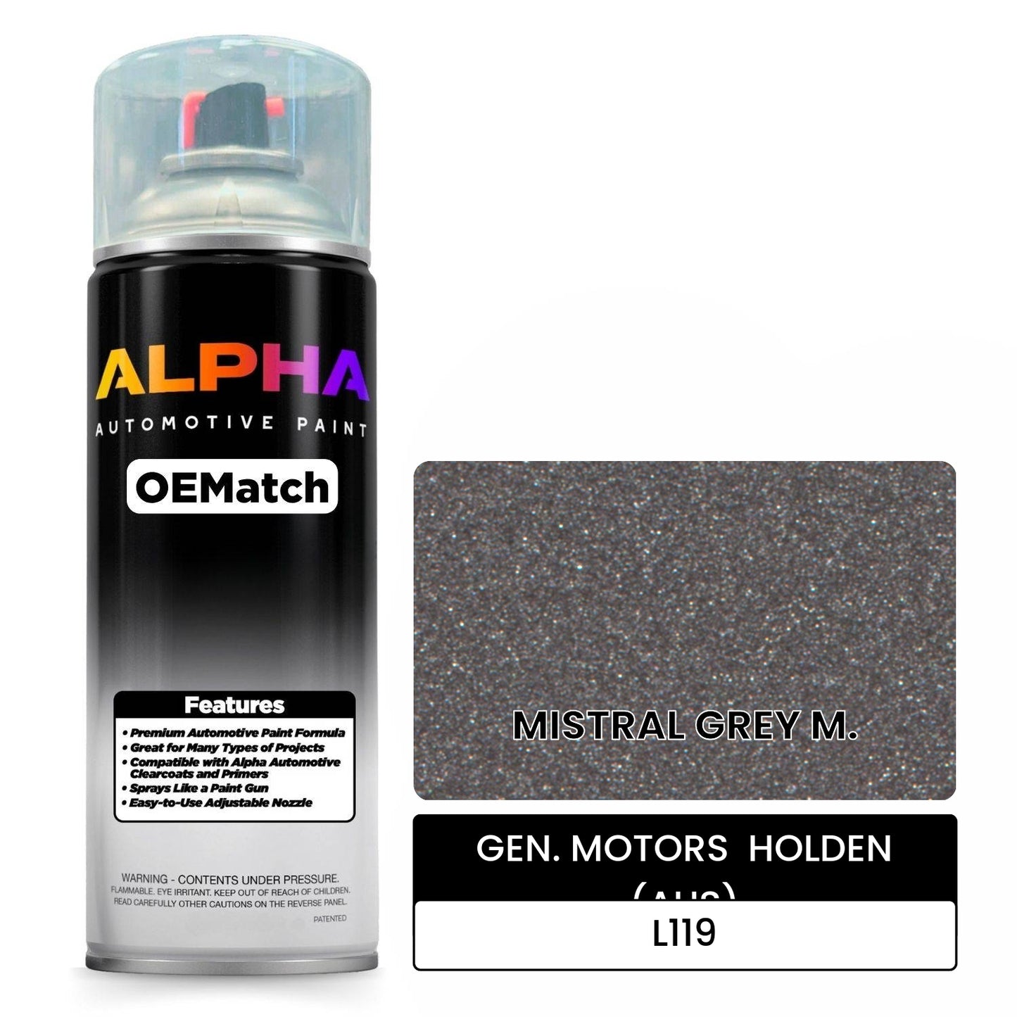 GEN. MOTORS HOLDEN (AUS) MISTRAL GREY M. L119 OEMatch Spraycan