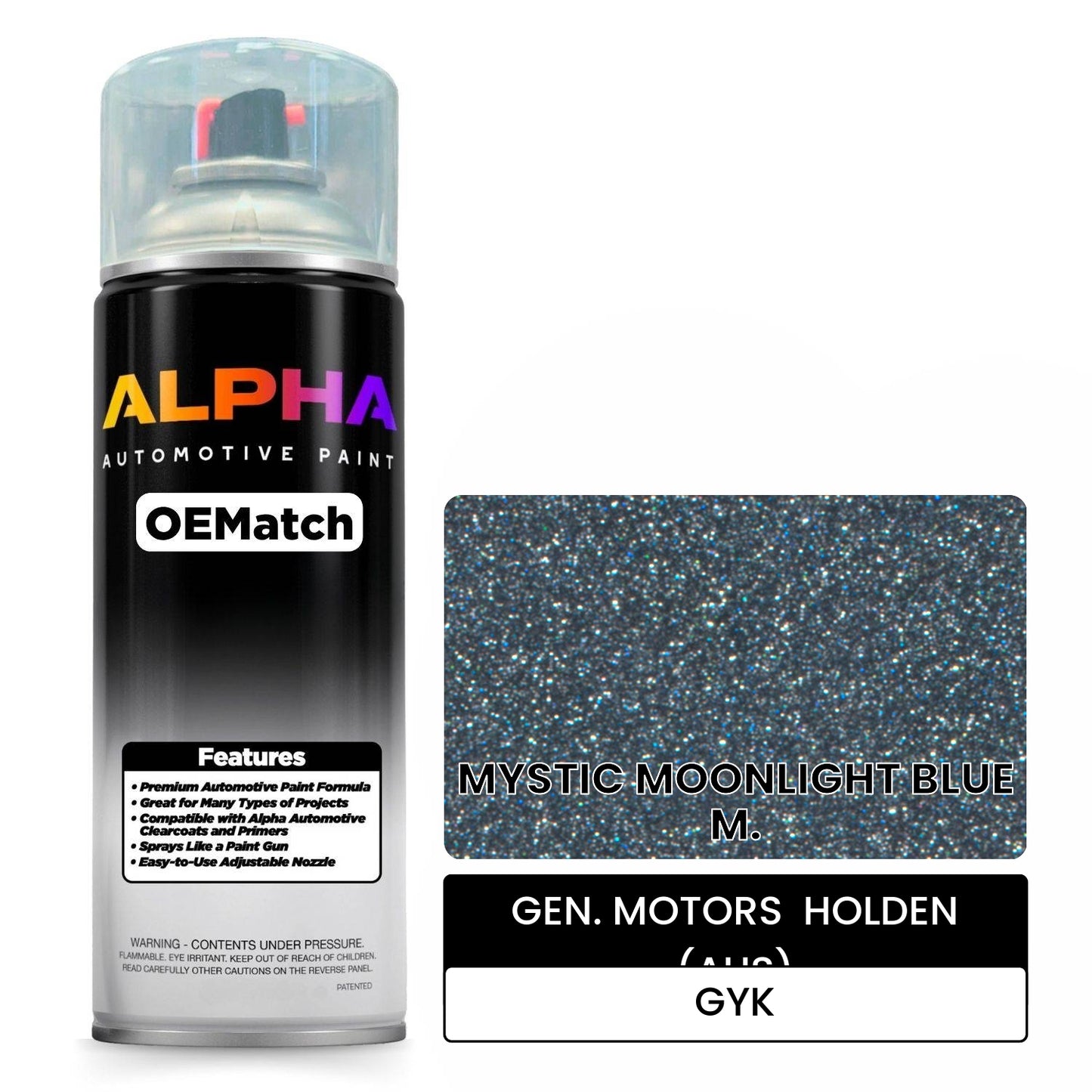 GEN. MOTORS HOLDEN (AUS) MYSTIC MOONLIGHT BLUE M. GYK OEMatch Spraycan