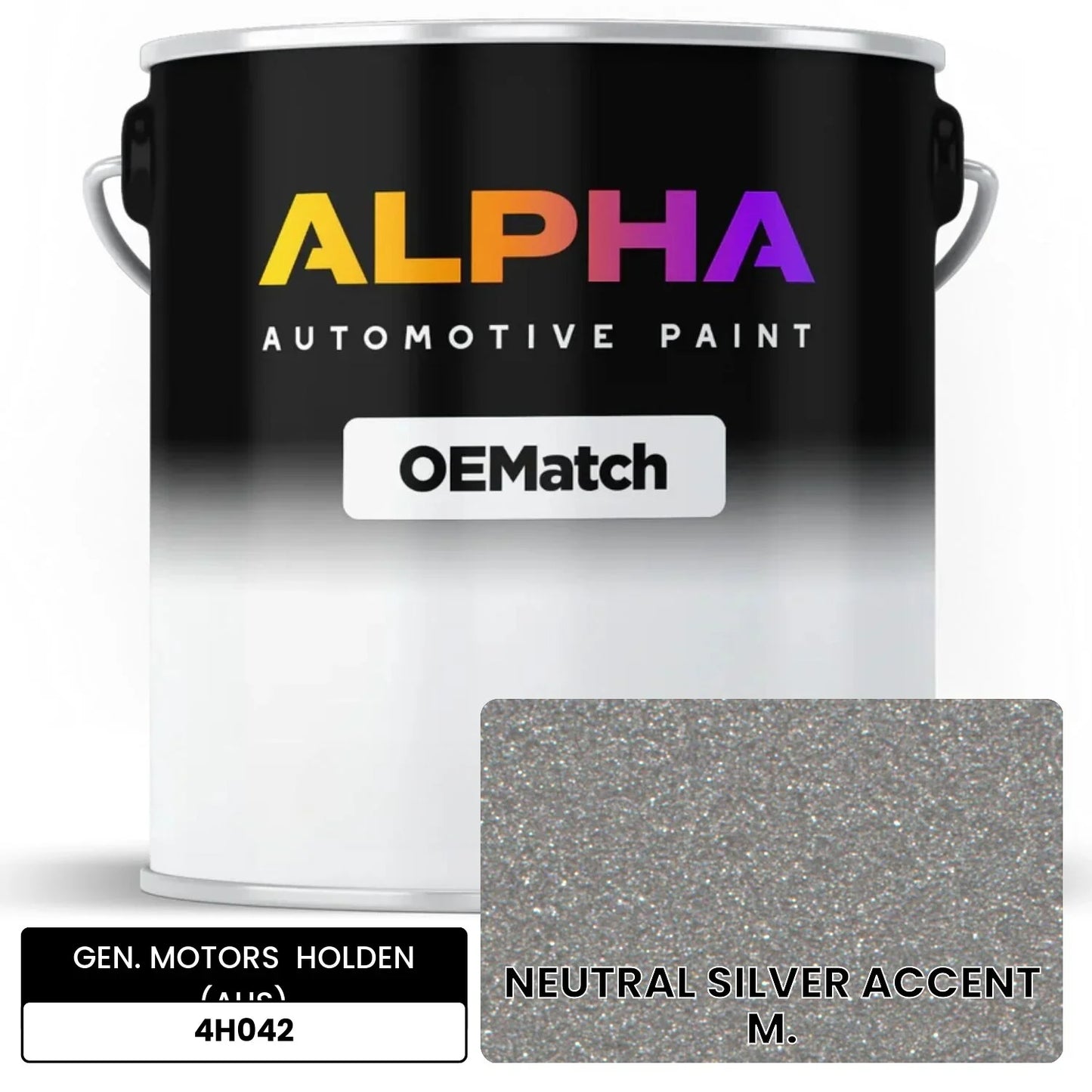 GEN. MOTORS HOLDEN (AUS) NEUTRAL SILVER ACCENT M. 4H042 OEMatch Basecoat