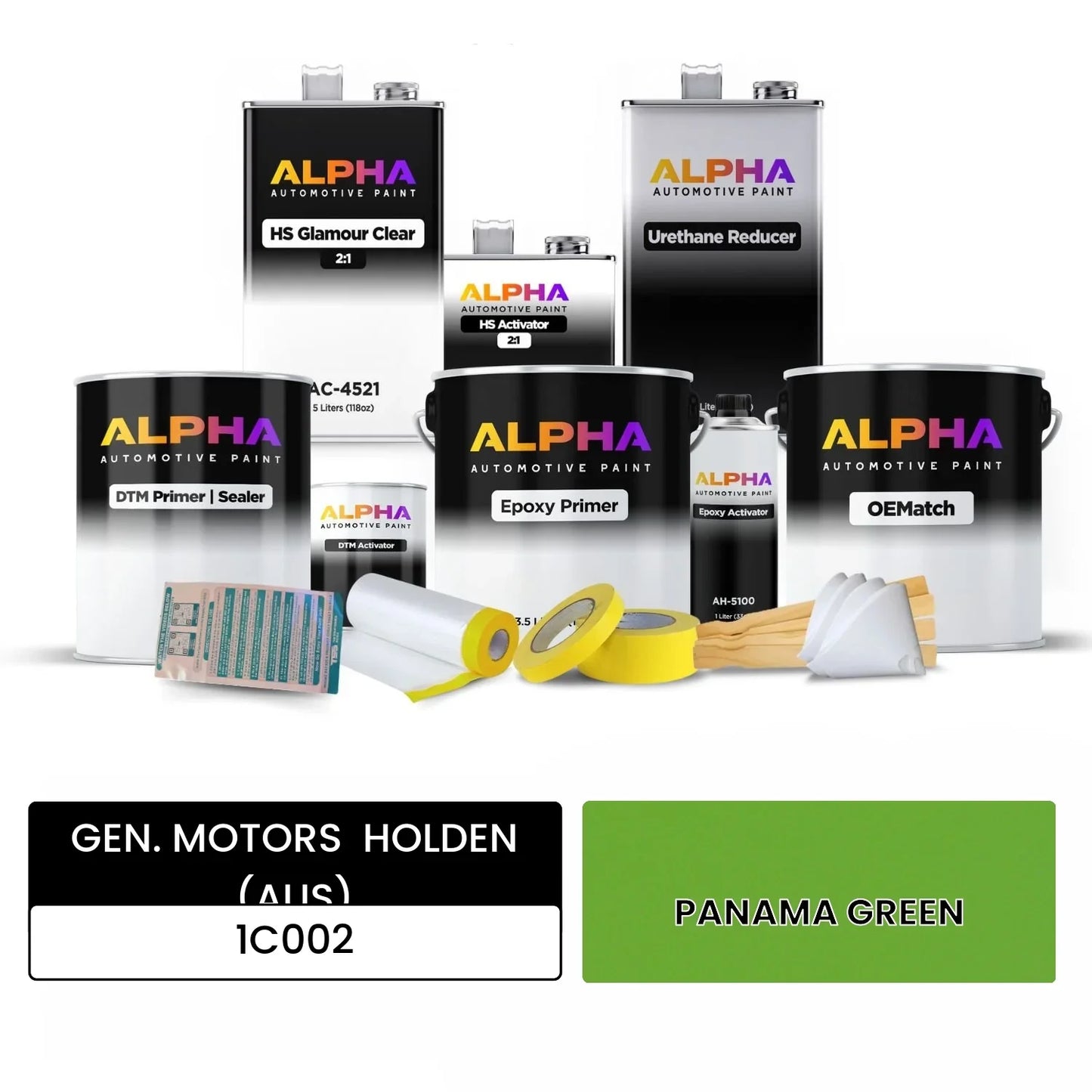GEN. MOTORS HOLDEN (AUS) PANAMA GREEN 1C002 OEMatch Vehicle Paint Kit